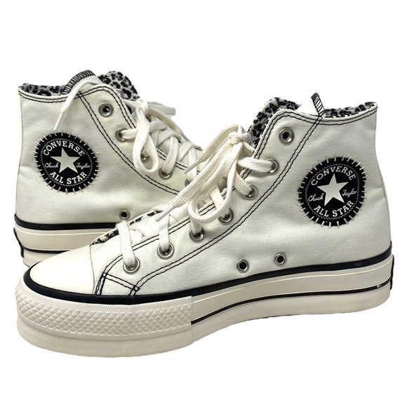 Converse Ctas Lift Platform Sneaker Casual Women Size White Canvas A07113C-WWWWL - Picture 2 of 8